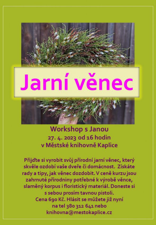Workshop s Janou - jarní věnec