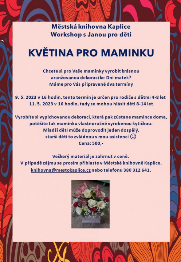Workshop s Janou - Květina pro maminku