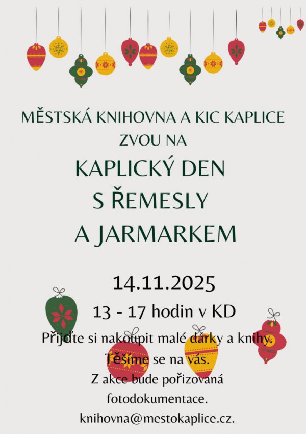 Kaplický den s řemesly a jarmarkem