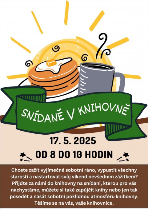 1. Snídaně v knihovně 17.5.2025