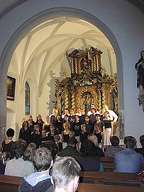 Spojen soubory Musikus Singen a Couver voices v kostele sv. Florina v Kaplici
